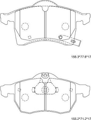 Holden 93 179 707 - Комплект спирачно феродо, дискови спирачки vvparts.bg