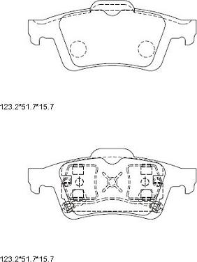 Asimco KD7781 - Комплект спирачно феродо, дискови спирачки vvparts.bg