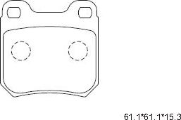 Asimco KD7724 - Комплект спирачно феродо, дискови спирачки vvparts.bg