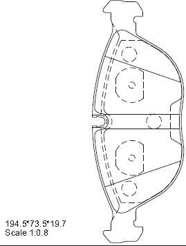 Asimco KD7772 - Комплект спирачно феродо, дискови спирачки vvparts.bg