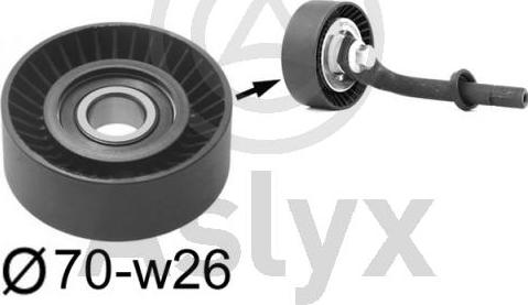 Aslyx AS-521248 - Паразитна / водеща ролка, пистов ремък vvparts.bg