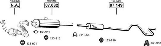 Asmet FO075560 - Изпускателна система vvparts.bg