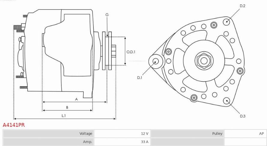 AS-PL A4141PR - Генератор vvparts.bg