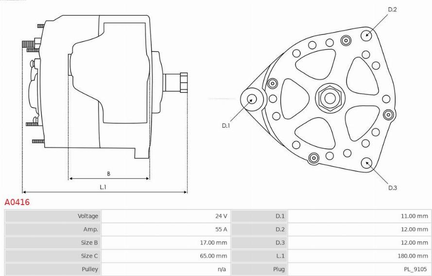 AS-PL A0416 - Генератор vvparts.bg