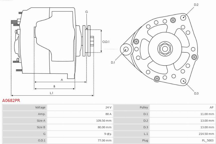 AS-PL A0682PR - Генератор vvparts.bg