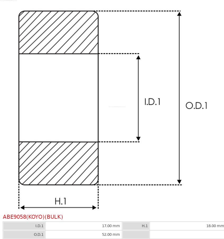 AS-PL ABE9058(KOYO)(BULK) - Лагер vvparts.bg