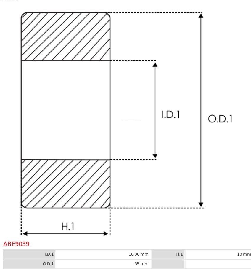 AS-PL ABE9039 - Лагер vvparts.bg