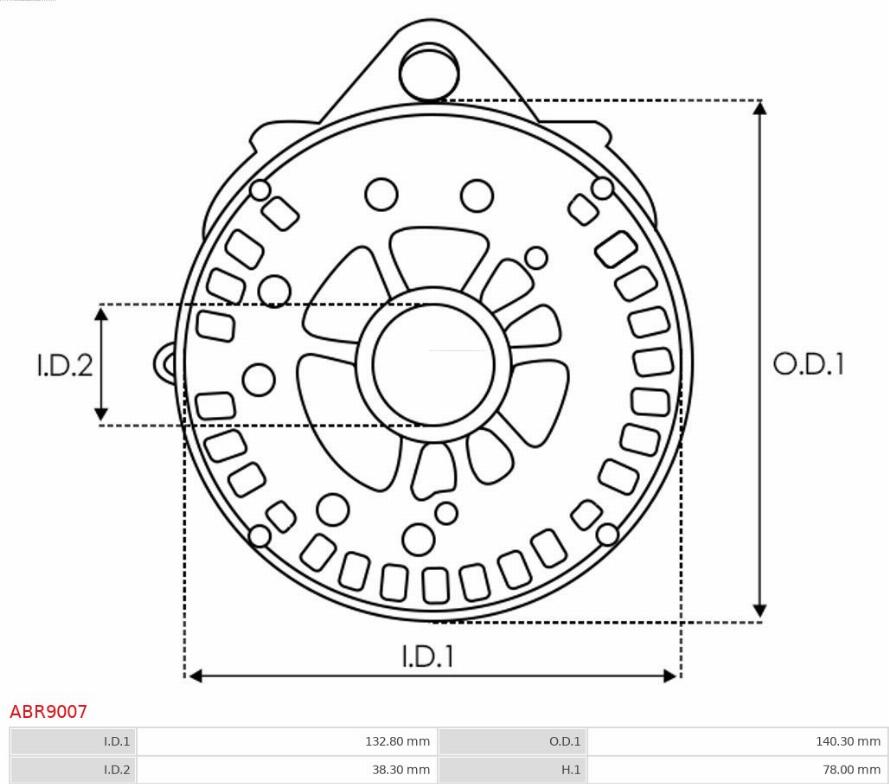 AS-PL ABR9007 - Носач, задвижващ фланец генератор vvparts.bg