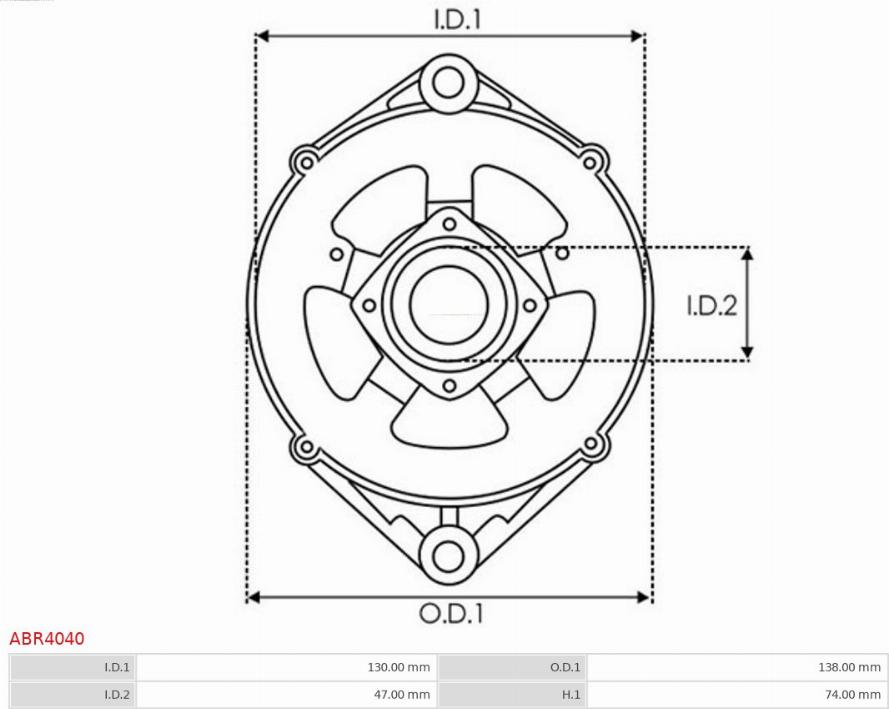 AS-PL ABR4040 - Носач, задвижващ фланец генератор vvparts.bg