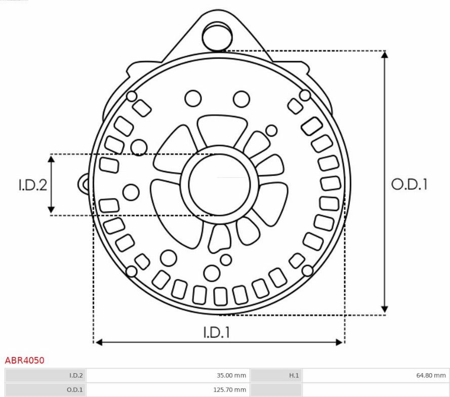 AS-PL ABR4050 - Носач, задвижващ фланец генератор vvparts.bg