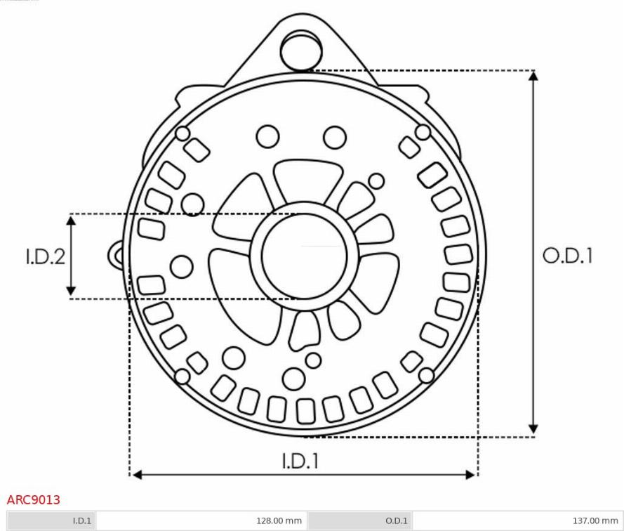 AS-PL ARC9013 - Носач, задвижващ фланец генератор vvparts.bg