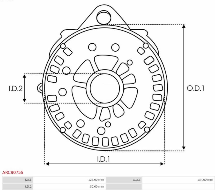 AS-PL ARC9075S - Носач, задвижващ фланец генератор vvparts.bg