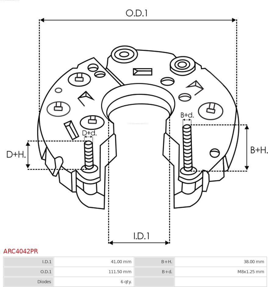 AS-PL ARC4042PR - Изправител, генератор vvparts.bg