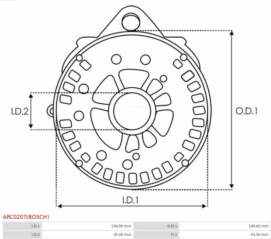 AS-PL ARC0207(BOSCH) - Носач, задвижващ фланец генератор vvparts.bg