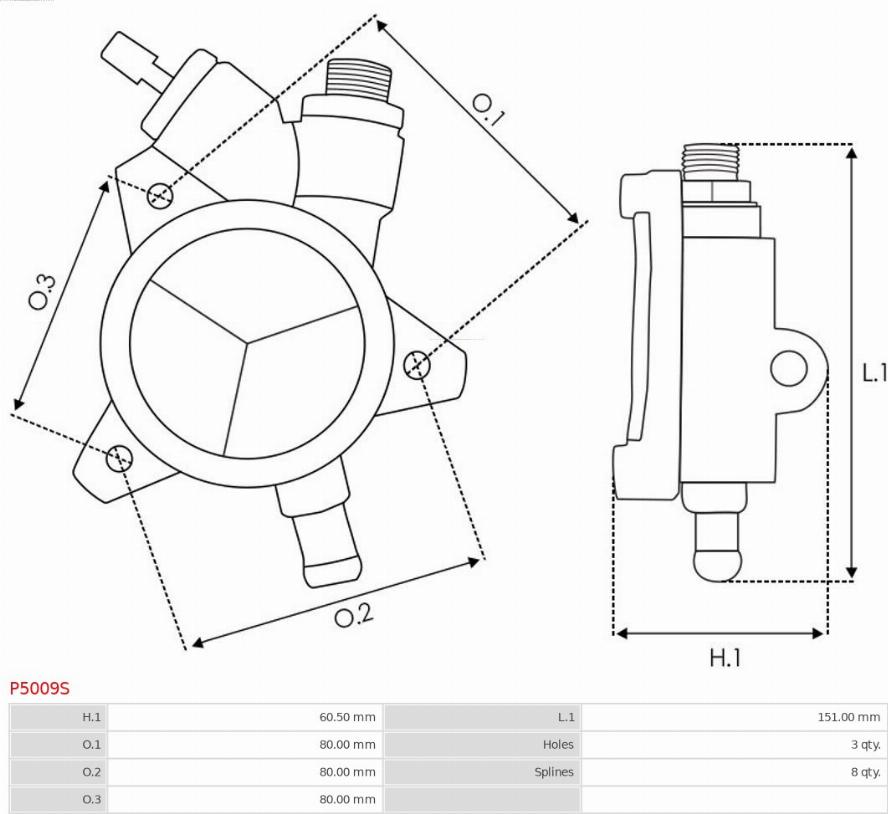 AS-PL P5009S - Вакуумпомпа vvparts.bg