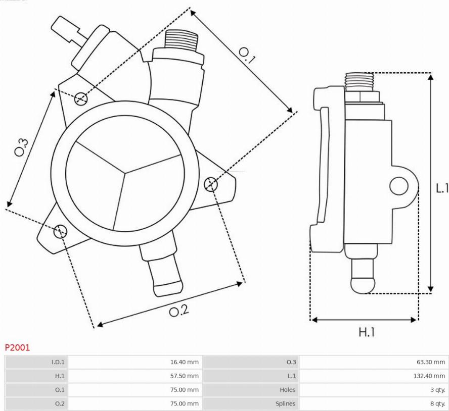 AS-PL P2001 - Вакуумпомпа vvparts.bg