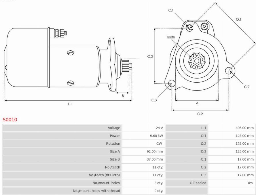 AS-PL S0010 - Стартер vvparts.bg