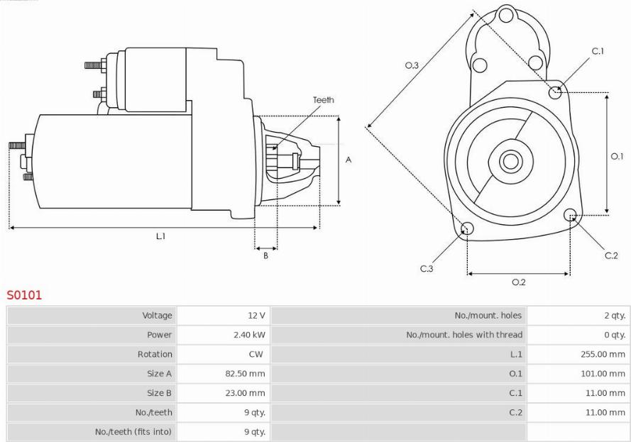 AS-PL S0101 - Стартер vvparts.bg