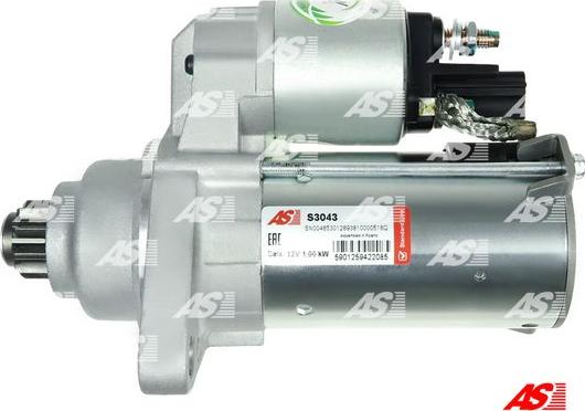 AS-PL S3043 - Стартер vvparts.bg