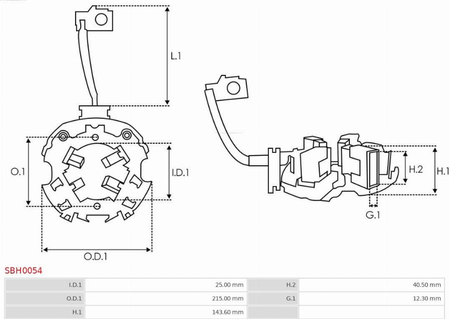 AS-PL SBH0054 - Държач, карбонови четки vvparts.bg