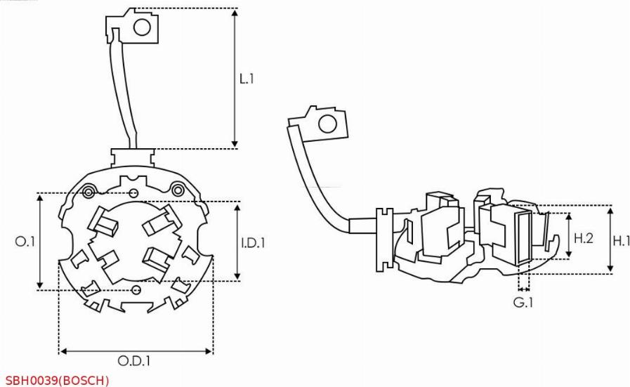 AS-PL SBH0039(BOSCH) - Държач, карбонови четки vvparts.bg