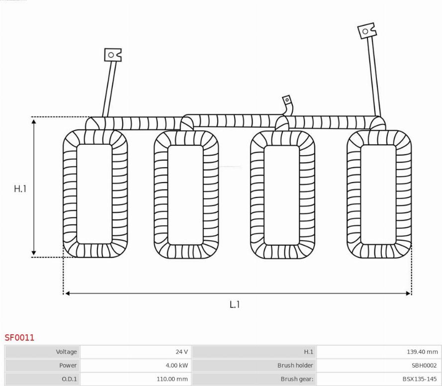 AS-PL SF0011 - Държач, карбонови четки vvparts.bg