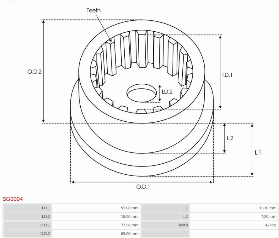 AS-PL SG0004 - Ремонтен комплект, стартер vvparts.bg