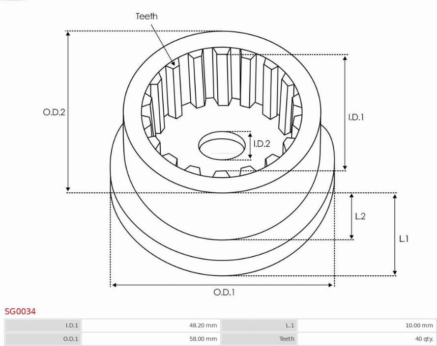 AS-PL SG0034 - Ремонтен комплект, стартер vvparts.bg