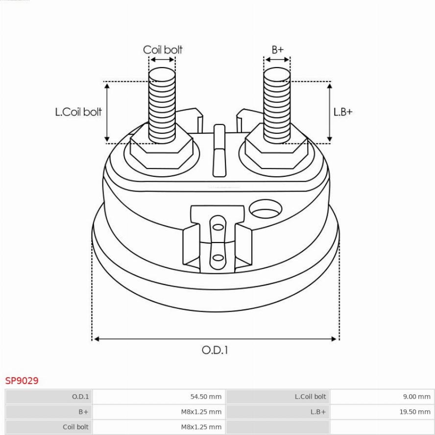 AS-PL SP9029 - Ремонтен комплект, стартер vvparts.bg