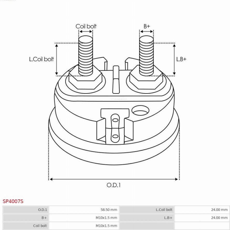 AS-PL SP4007S - Ремонтен комплект, стартер vvparts.bg