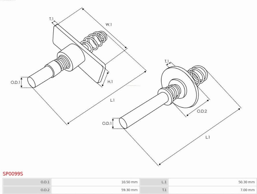 AS-PL SP0099S - Ремонтен комплект, стартер vvparts.bg