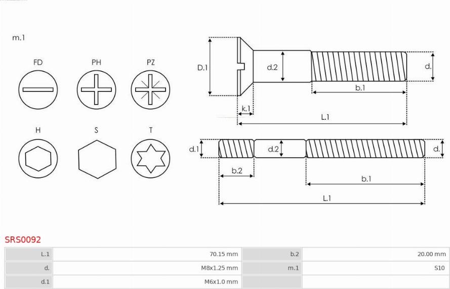 AS-PL SRS0092 - Ремонтен комплект, генератор vvparts.bg