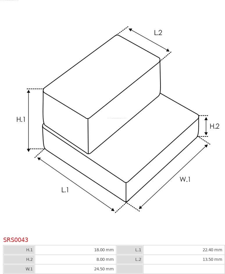 AS-PL SRS0043 - Ремонтен комплект, стартер vvparts.bg