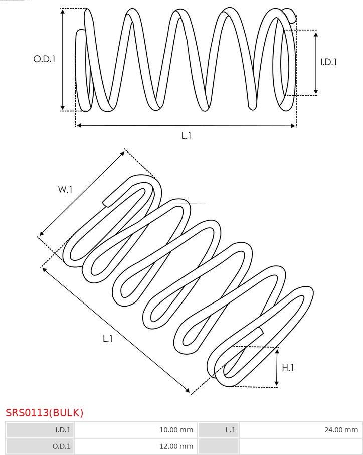 AS-PL SRS0113(BULK) - Ремонтен комплект, стартер vvparts.bg