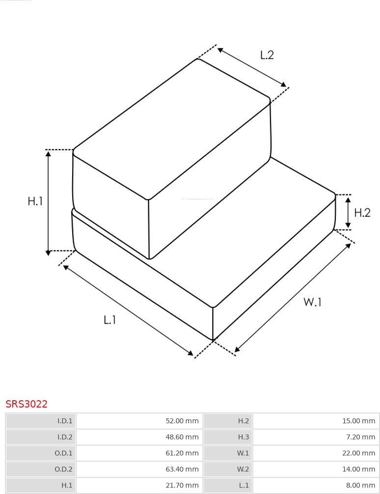 AS-PL SRS3022 - Ремонтен комплект, стартер vvparts.bg