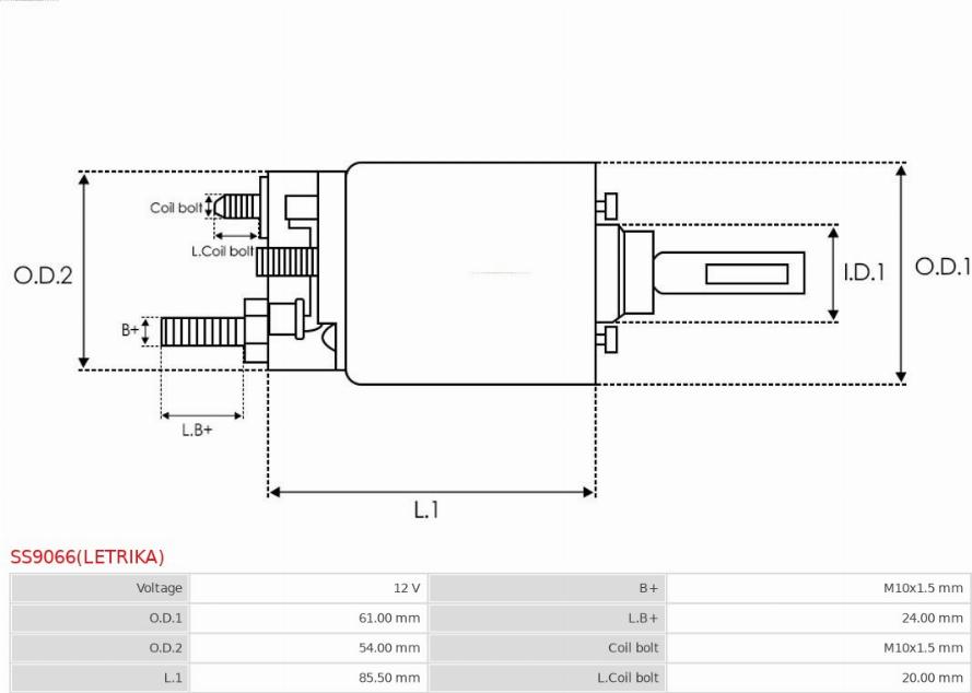 AS-PL SS9066(LETRIKA) - Магнитен превключвател, стартер vvparts.bg