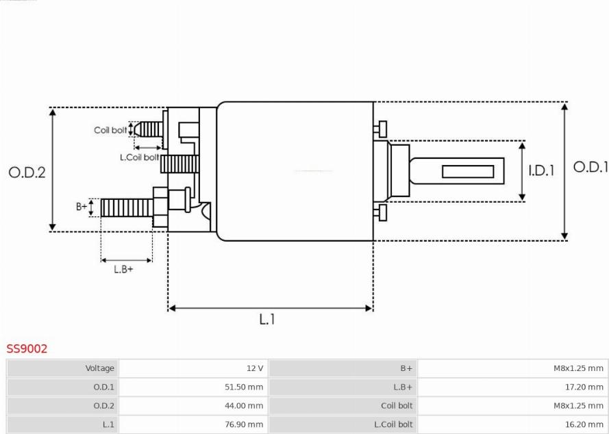 AS-PL SS9002 - Магнитен превключвател, стартер vvparts.bg