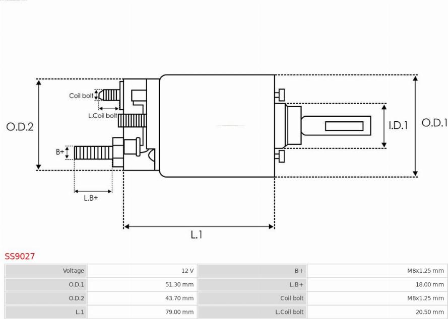 AS-PL SS9027 - Магнитен превключвател, стартер vvparts.bg