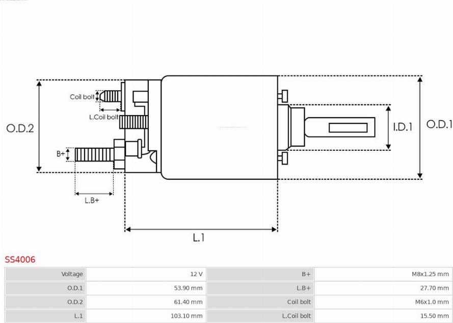 AS-PL SS4006 - Магнитен превключвател, стартер vvparts.bg