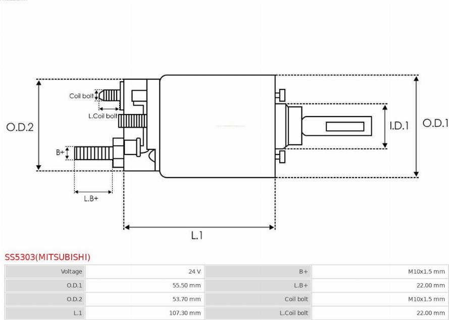 AS-PL SS5303(MITSUBISHI) - Магнитен превключвател, стартер vvparts.bg