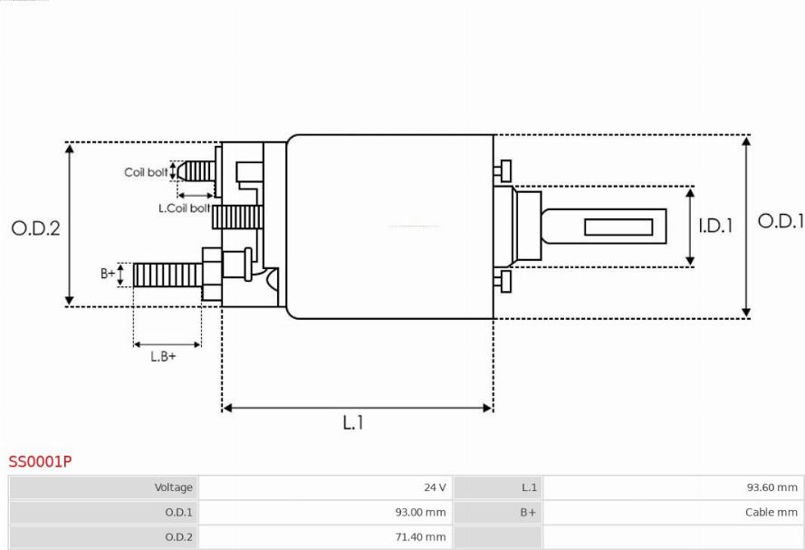 AS-PL SS0001P - Магнитен превключвател, стартер vvparts.bg