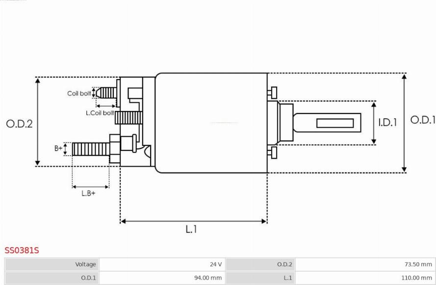 AS-PL SS0381S - Магнитен превключвател, стартер vvparts.bg