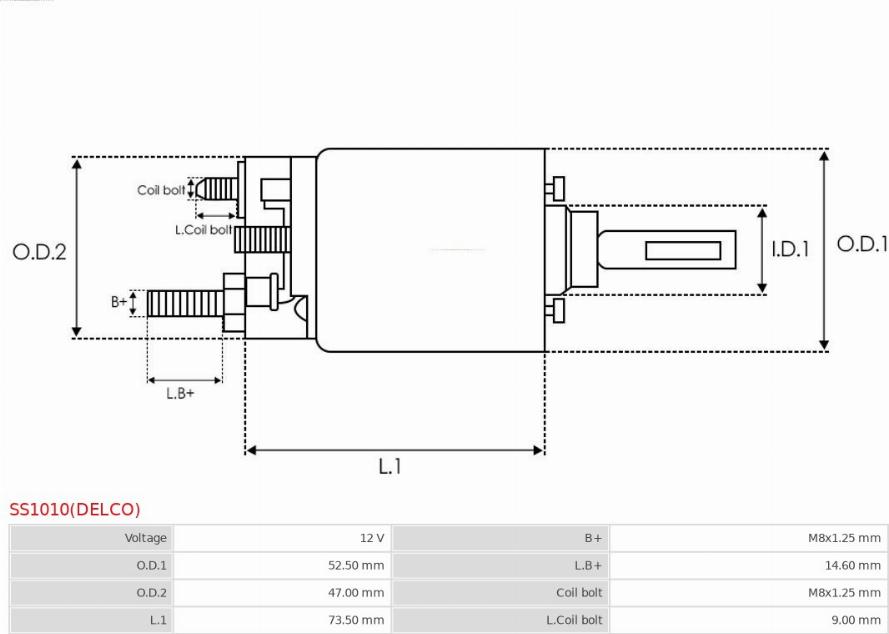 AS-PL SS1010(DELCO) - Магнитен превключвател, стартер vvparts.bg