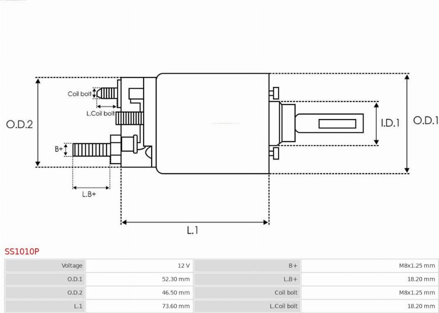 AS-PL SS1010P - Магнитен превключвател, стартер vvparts.bg