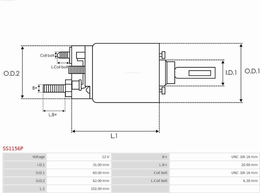 AS-PL SS1156P - Магнитен превключвател, стартер vvparts.bg