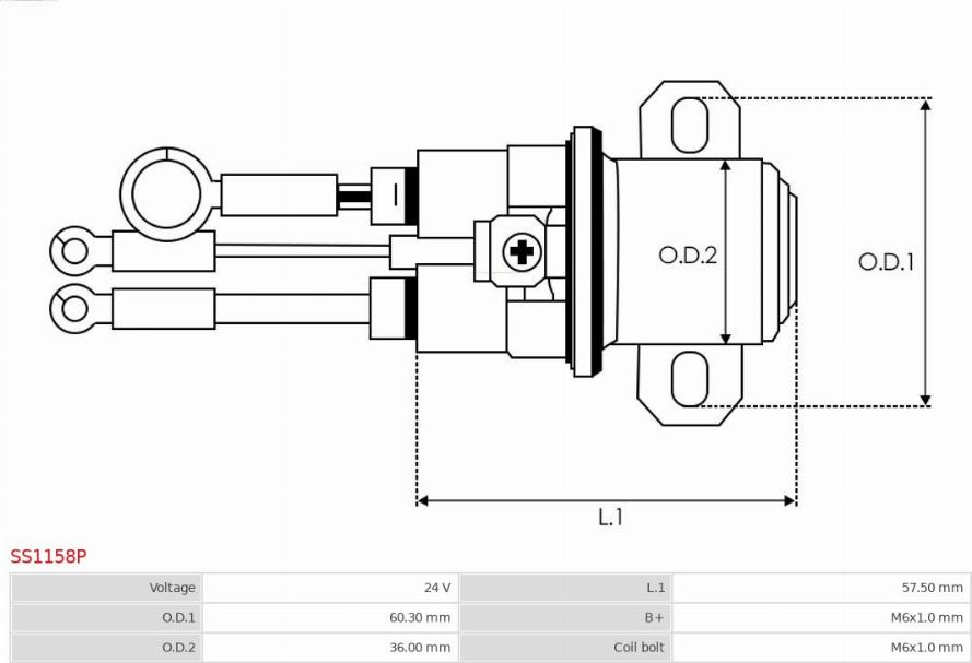 AS-PL SS1158P - Магнитен превключвател, стартер vvparts.bg