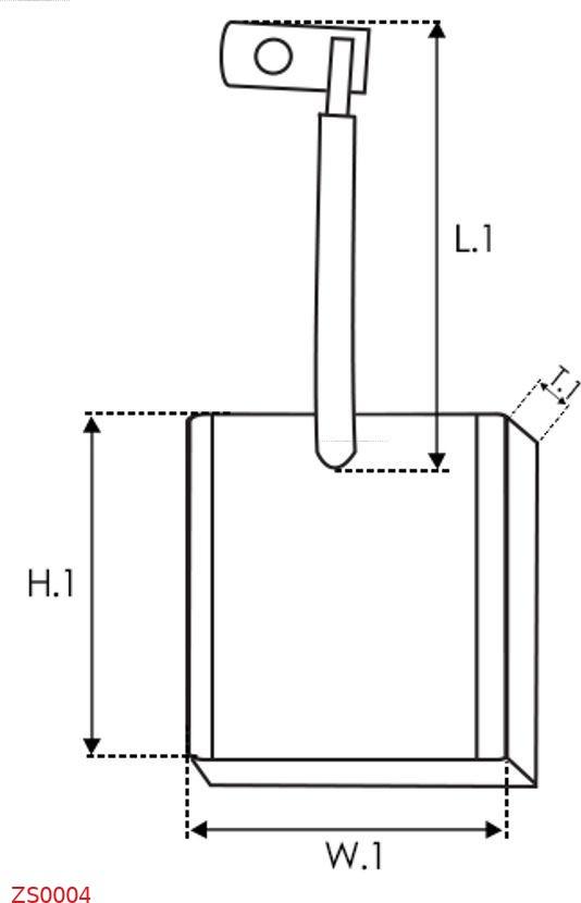 AS-PL ZS0004 - Въглеродна четка, стартер vvparts.bg