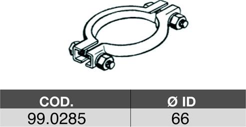 ASSO 99.0285 - Тръбна връзка, изпускателна система vvparts.bg