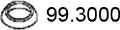 ASSO 99.3000 - Уплътнителен пръстен, изпуск. тръба vvparts.bg