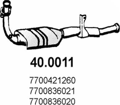 ASSO 40.0011 - Катализатор vvparts.bg